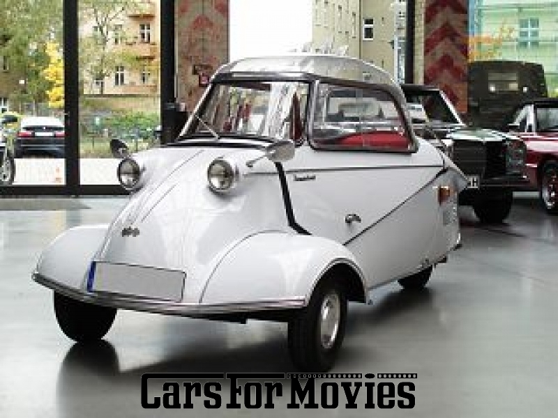 CarsForMovies | Messerschmitt KR-200 1960 Deutschland Weiß Rot Zivilfahrzeug Freizeitfahrzeug Berlin 1229 Oldtimer Kabinenroller Dreirad Fend Flitzer 