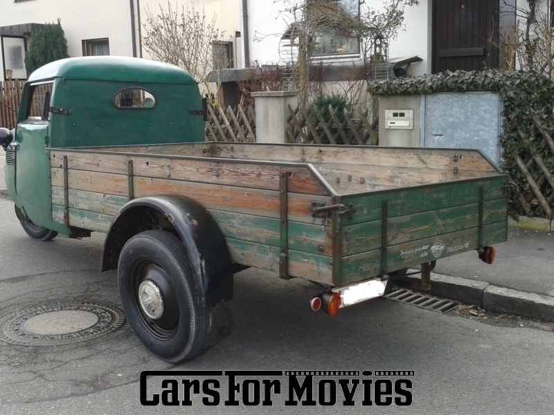 CarsForMovies | Tempo Hanseat Dreirad 1952 Deutschland Grün Grün Zwei- und Dreirad Lastendreirad Bayern 1318 Pritsche Oldtimer