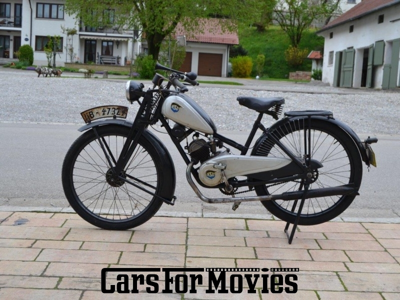 CarsForMovies | NSU Quick Damenmodell 1939 Deutschland Schwarz Schwarz Zwei- und Dreirad Motorrad Bayern 1558 Oldtimer Vorkrieg Moped Mofa