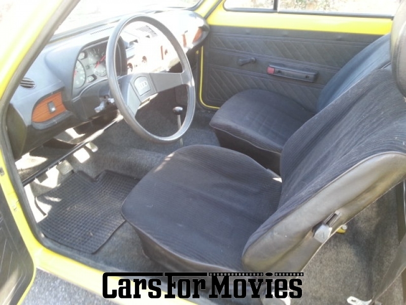 CarsForMovies | Audi Audi 50 LS 1976 Deutschland Gelb Schwarz Zivilfahrzeug Kleinwagen Rheinland-Pfalz 1593 Oldtimer Original