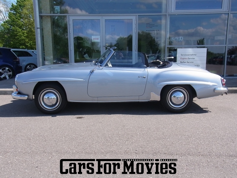 CarsForMovies | Mercedes Benz 190 SL Cabrio 1958 Deutschland Silber Blau Zivilfahrzeug Cabrio Bayern 2138 Oldtimer Sportwagen