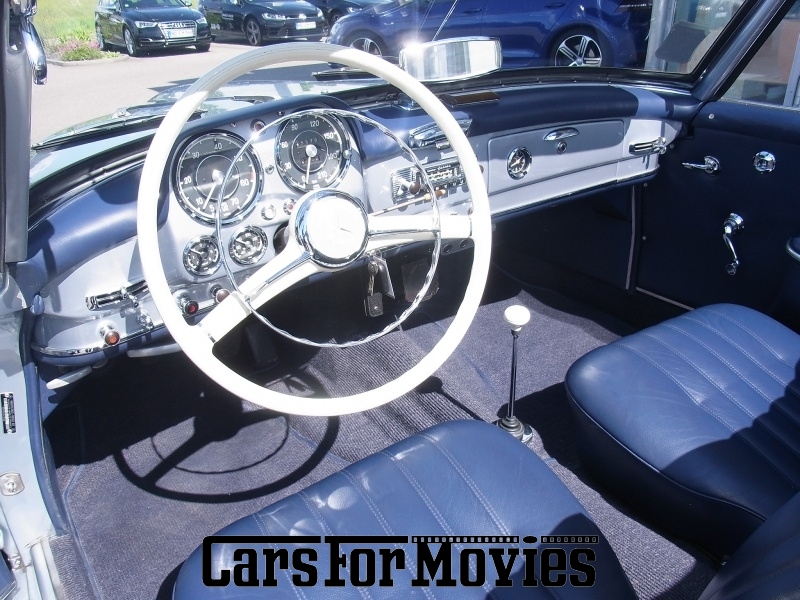 CarsForMovies | Mercedes Benz 190 SL Cabrio 1958 Deutschland Silber Blau Zivilfahrzeug Cabrio Bayern 2138 Oldtimer Sportwagen
