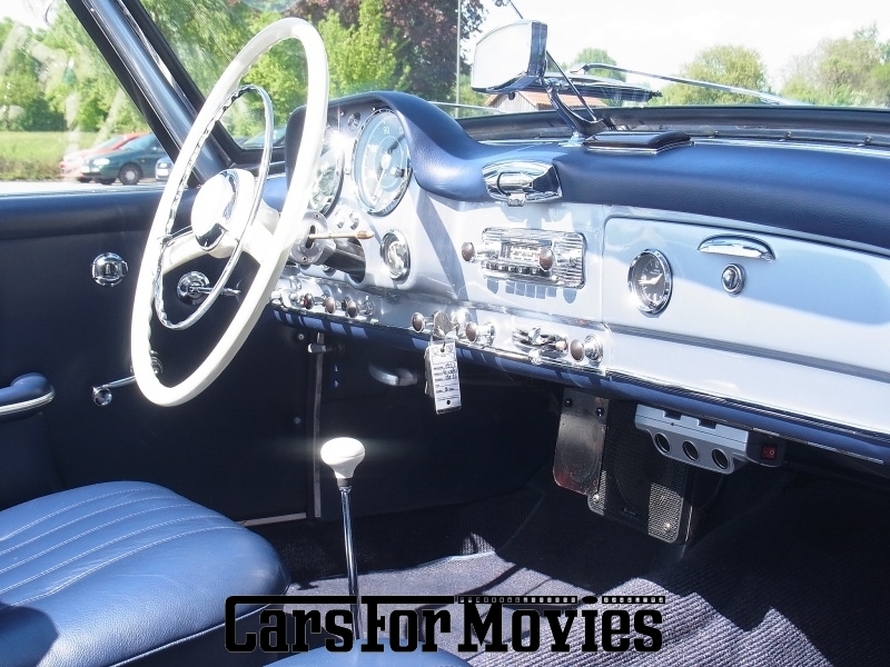 CarsForMovies | Mercedes Benz 190 SL Cabrio 1958 Deutschland Silber Blau Zivilfahrzeug Cabrio Bayern 2138 Oldtimer Sportwagen