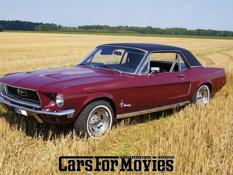 CarsForMovies | Ford Mustang Coupe 1968 USA Bordeaux Schwarz Zivilfahrzeug Coupe Niedersachsen 2348 Oldtimer Sportwagen