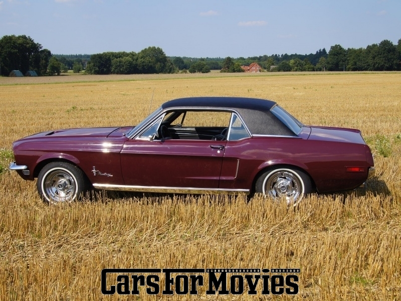CarsForMovies | Ford Mustang Coupe 1968 USA Bordeaux Schwarz Zivilfahrzeug Coupe Niedersachsen 2348 Oldtimer Sportwagen