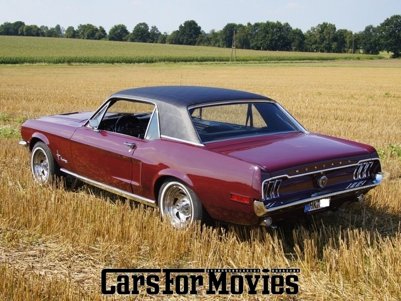 CarsForMovies | Ford Mustang Coupe 1968 USA Bordeaux Schwarz Zivilfahrzeug Coupe Niedersachsen 2348 Oldtimer Sportwagen