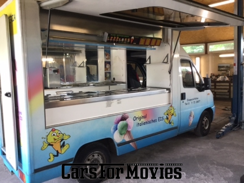 CarsForMovies | Fiat Ducato Eiswagen  1999 Italien Weiß Weiß Nutzfahrzeug Verkaufswagen Hamburg 2728 Eiswagen Foodtruck Imbiss Catering Event