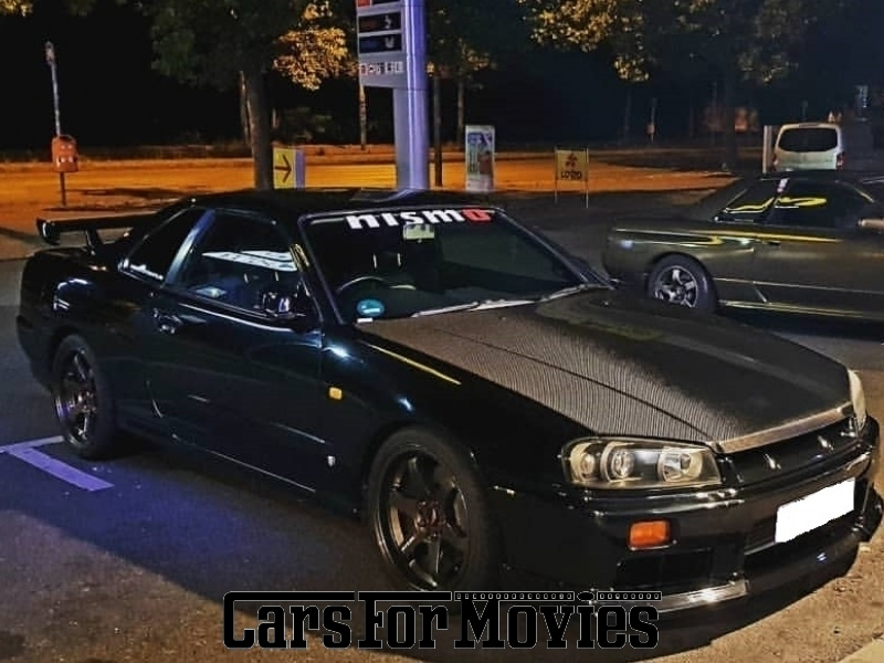 CarsForMovies | Nissan Skyline R34 GTT (Rechtslenker) 1998 Japan Schwarz Sonstige Zivilfahrzeug Sportwagen Berlin 4038 Custom Tuning Carbon Heckspoiler Rechtslenker rhd