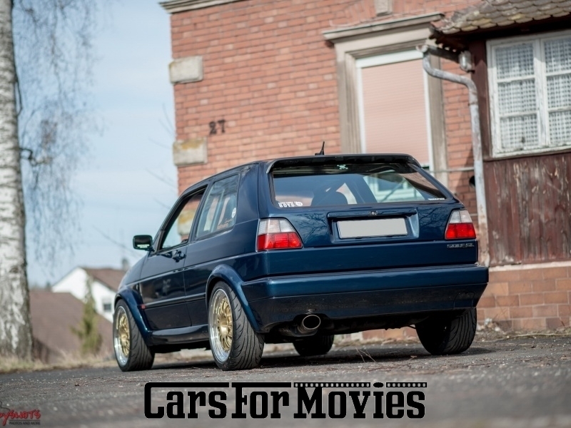 CarsForMovies | VW Golf 2 VR6 Turbo 1992 Deutschland Blau Schwarz Zivilfahrzeug Sportwagen Bayern 4098 Tuning Custom Alufelgen Carbon Golf II