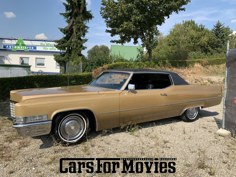 CarsForMovies | Cadillac Coupe DeVille 1969 USA Gold Schwarz Zivilfahrzeug Coupe Nordrhein-Westfalen 4679 Oldtimer lude