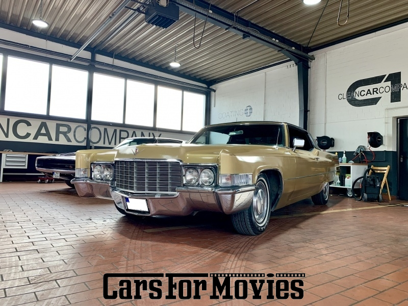 CarsForMovies | Cadillac Coupe DeVille 1969 USA Gold Schwarz Zivilfahrzeug Coupe Nordrhein-Westfalen 4679 Oldtimer lude