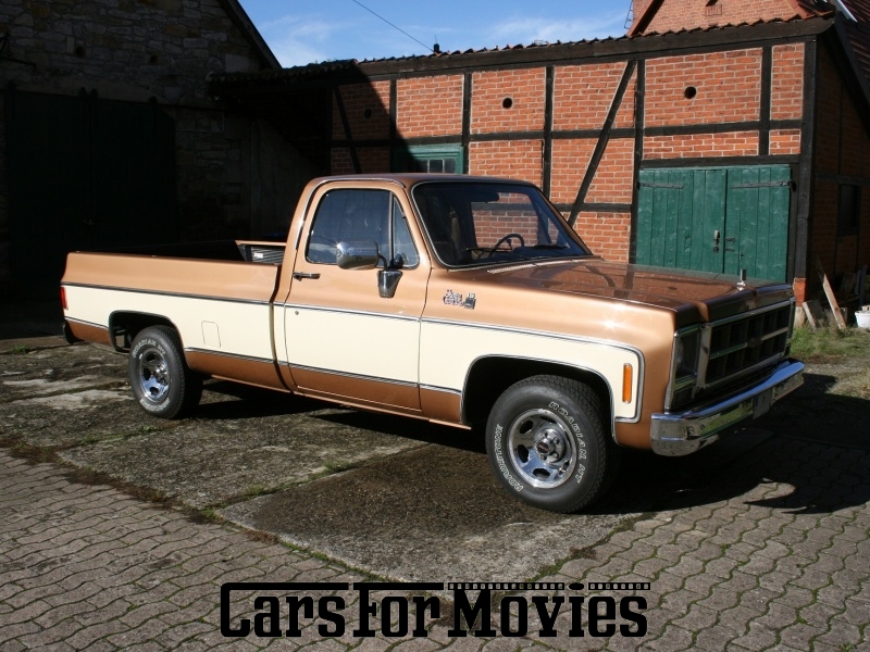 CarsForMovies | GMC Sierra Grande 1979 USA Gold Beige Zivilfahrzeug Pickup Niedersachsen 4707 Oldtimer Colt Seavers Truck Pick-up