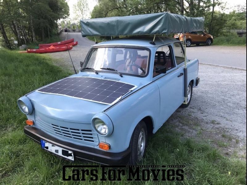CarsForMovies | Trabant 1.1 1990 DDR Blau Beige Zivilfahrzeug DDR Fahrzeug allgemein Bayern 5044 Oldtimer Camping Ostblock Anhängerkupplung Dachzelt