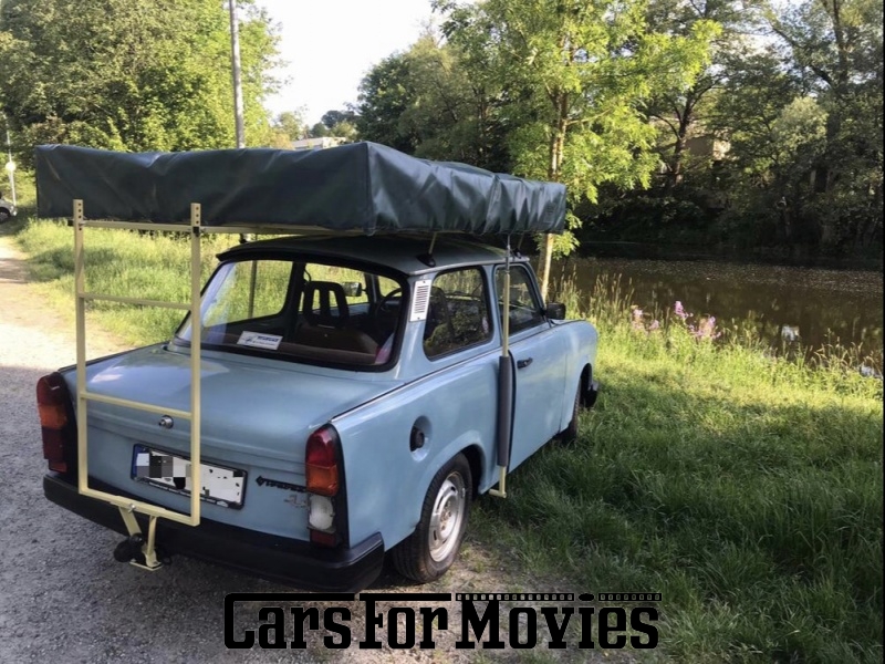 CarsForMovies | Trabant 1.1 1990 DDR Blau Beige Zivilfahrzeug DDR Fahrzeug allgemein Bayern 5044 Oldtimer Camping Ostblock Anhängerkupplung Dachzelt