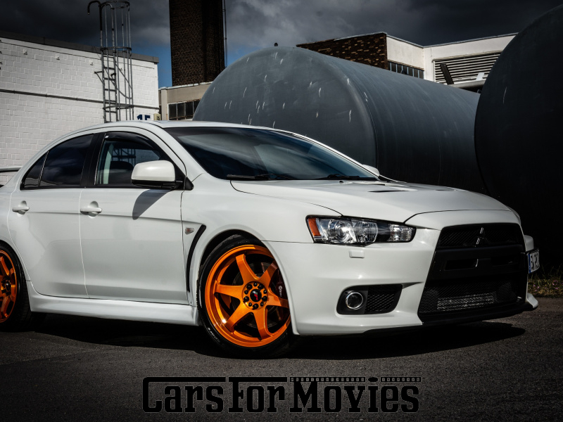 CarsForMovies | Mitsubishi Lancer Evolution X 2011 Japan Weiß Schwarz Zivilfahrzeug Sportwagen Berlin 5195 Tuning