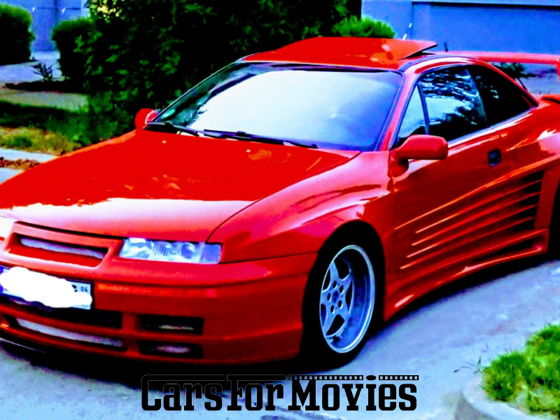 CarsForMovies | Opel Calibra Rieger Catano 1993 Deutschland Rot Schwarz Zivilfahrzeug Coupe Berlin 5251 Tuning Heckspoiler Frittentheke