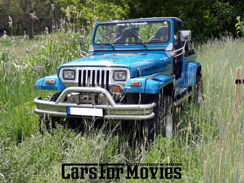 CarsForMovies | Jeep Wrangler YJ 1993 USA Blau Schwarz Zivilfahrzeug Geländewagen Brandenburg 5268 Tuning Überrollbügel Cabrio