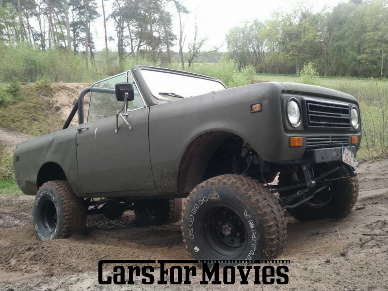 CarsForMovies | IHC Scout II Ikone 1978 USA Grün Schwarz Zivilfahrzeug Geländewagen Hamburg 6064 Oldtimer Allrad Cabrio