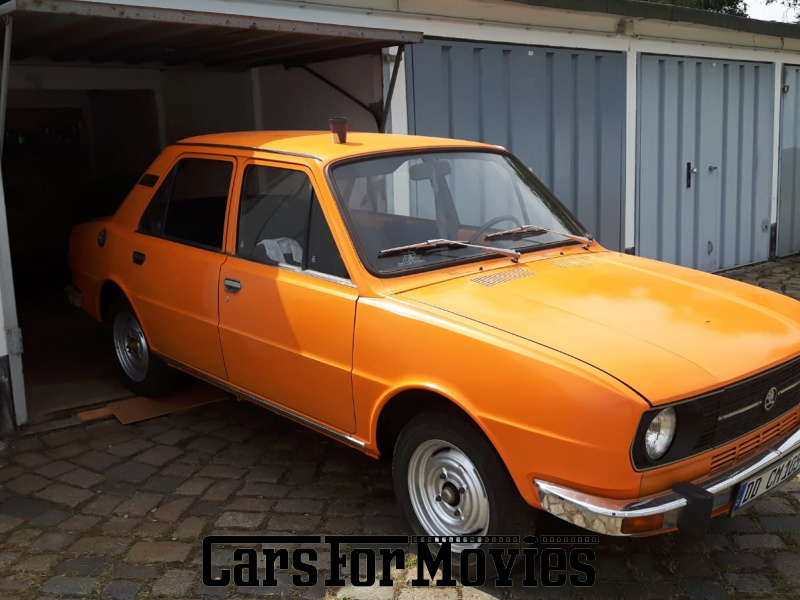 CarsForMovies | Skoda 105 L 1978 Tschechien Orange Schwarz Zivilfahrzeug DDR Fahrzeug allgemein Sachsen 6090 Oldtimer Anhängerkupplung 
