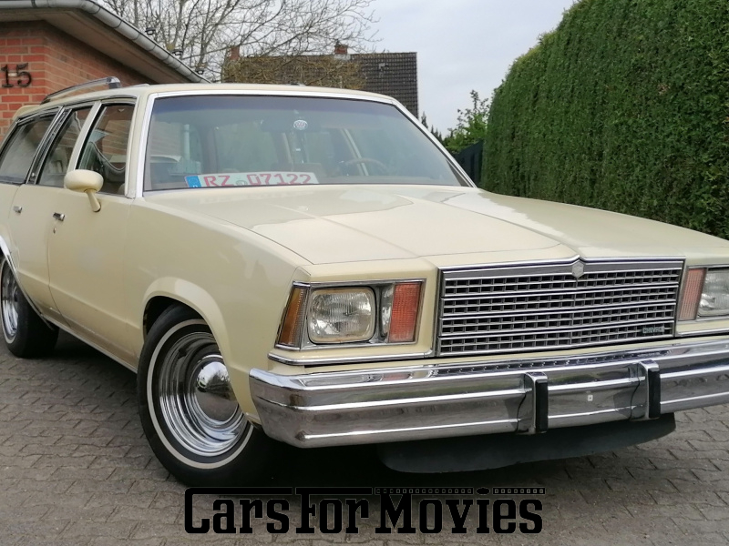 CarsForMovies | Chevrolet  Malibu 1979 USA Gelb Beige Zivilfahrzeug Kombi Niedersachsen 6324 Weißwandrieifen