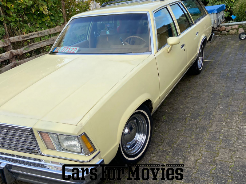 CarsForMovies | Chevrolet  Malibu 1979 USA Gelb Beige Zivilfahrzeug Kombi Niedersachsen 6324 Weißwandrieifen