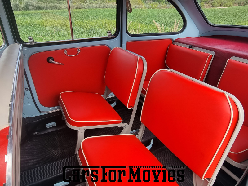 CarsForMovies | Fiat 600 Multipla 1962 Italien Blau Rot Zivilfahrzeug Bus Bayern 6343 