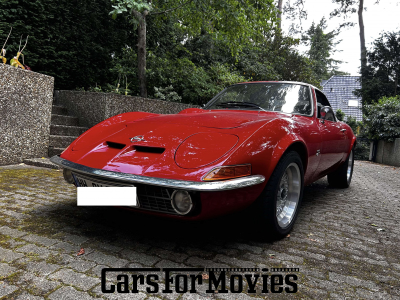 CarsForMovies | Opel GT 1900 1968 Deutschland Rot Schwarz Zivilfahrzeug Sportwagen Hamburg 6378 klappscheinwerfer