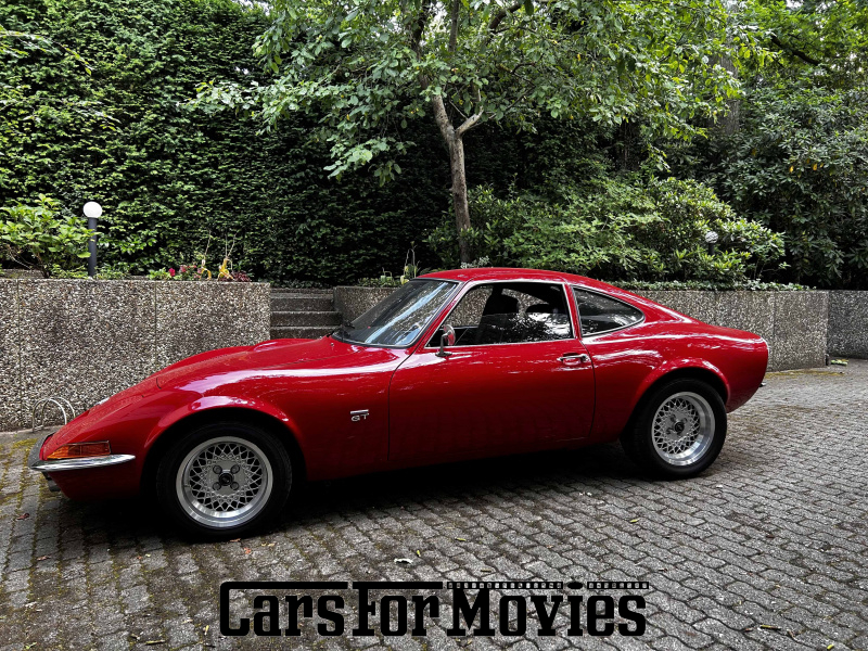 CarsForMovies | Opel GT 1900 1968 Deutschland Rot Schwarz Zivilfahrzeug Sportwagen Hamburg 6378 klappscheinwerfer
