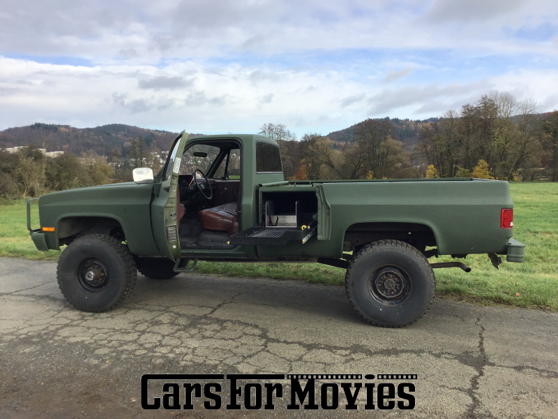 CarsForMovies | Chevrolet  K30 1986 USA Grün Grün Militärfahrzeug Pick-up Hessen 6613 leder army