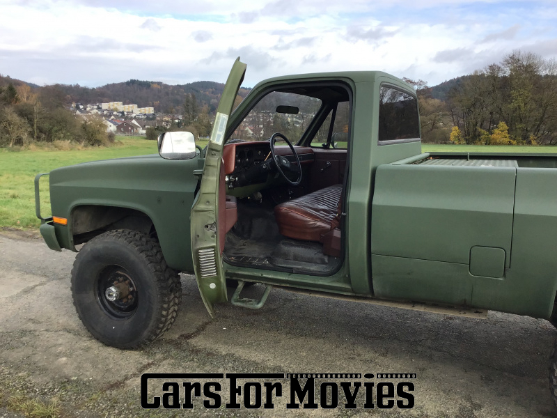 CarsForMovies | Chevrolet  K30 1986 USA Grün Grün Militärfahrzeug Pick-up Hessen 6613 leder army