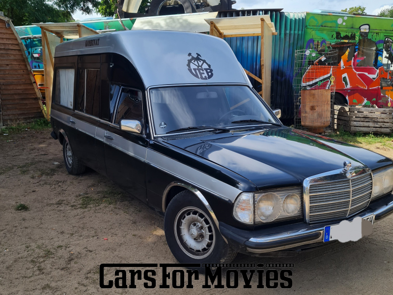 CarsForMovies | Mercedes Benz W123  1972 Deutschland Schwarz Schwarz Nutzfahrzeug Leichenwagen Sachsen-Anhalt 6622 Bestatter Krankenwagenmodell