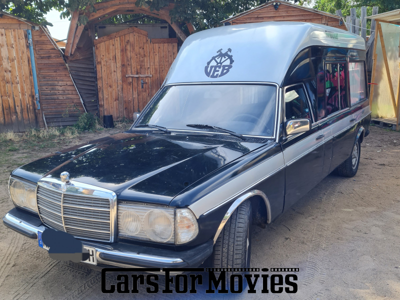 CarsForMovies | Mercedes Benz W123  1972 Deutschland Schwarz Schwarz Nutzfahrzeug Leichenwagen Sachsen-Anhalt 6622 Bestatter Krankenwagenmodell