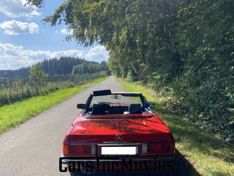 CarsForMovies | Mercedes Benz SL 300 1989 Deutschland Rot Schwarz Zivilfahrzeug Cabrio Nordrhein-Westfalen 6724 R107