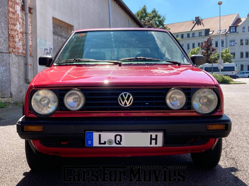 CarsForMovies | VW Golf 1989 Deutschland Rot Grau Zivilfahrzeug Kleinwagen Sachsen 6898 Schiebedach