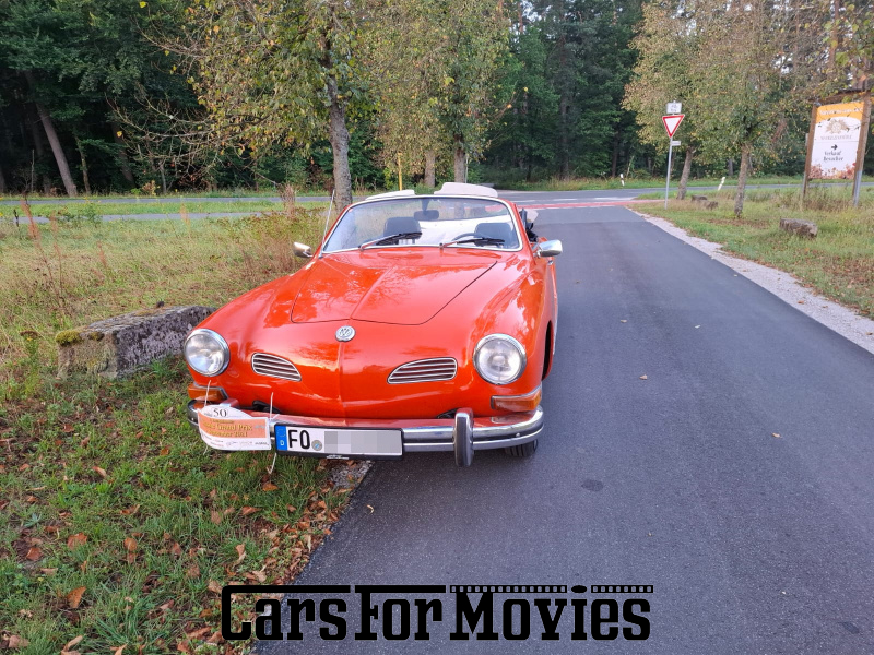 CarsForMovies | VW Karmann 1977 Deutschland Orange Schwarz Zivilfahrzeug Cabrio Bayern 7016 