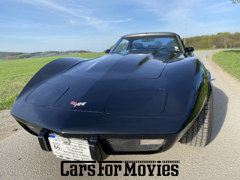 CarsForMovies | Chevrolet  Corvette Stingray  1977 USA Schwarz Schwarz Zivilfahrzeug Muscle Car Sachsen 7280 targa