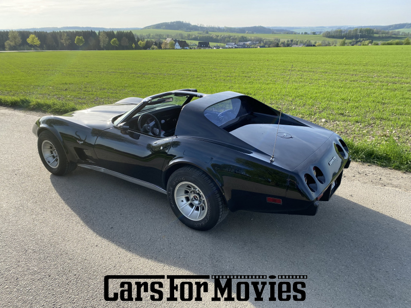 CarsForMovies | Chevrolet  Corvette Stingray  1977 USA Schwarz Schwarz Zivilfahrzeug Muscle Car Sachsen 7280 targa