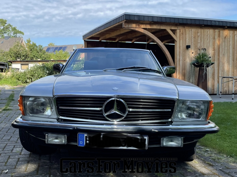 CarsForMovies | Mercedes Benz R107- 280 SL 1985 Deutschland Silber Blau Zivilfahrzeug Cabrio Hamburg 7317 hardtop