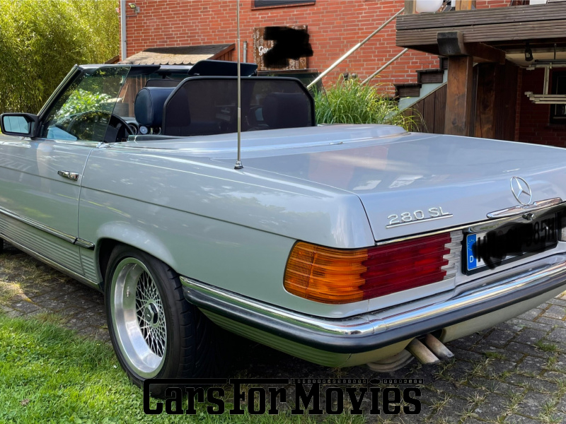 CarsForMovies | Mercedes Benz R107- 280 SL 1985 Deutschland Silber Blau Zivilfahrzeug Cabrio Hamburg 7317 hardtop