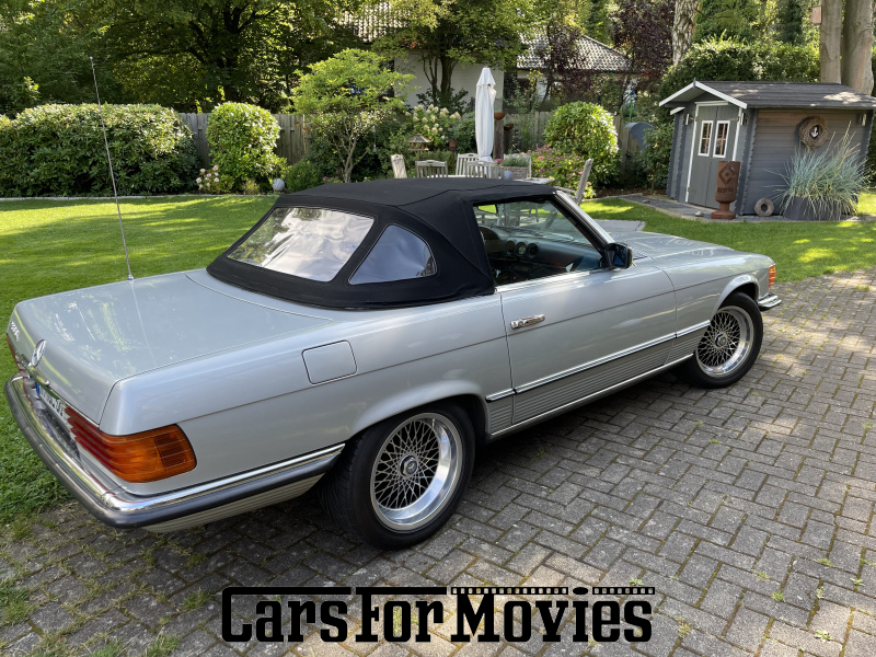 CarsForMovies | Mercedes Benz R107- 280 SL 1985 Deutschland Silber Blau Zivilfahrzeug Cabrio Hamburg 7317 hardtop