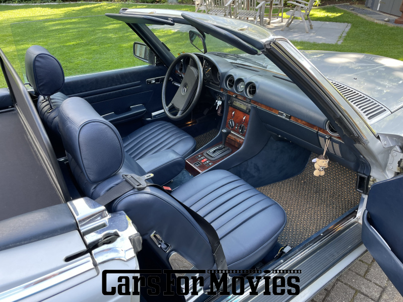 CarsForMovies | Mercedes Benz R107- 280 SL 1985 Deutschland Silber Blau Zivilfahrzeug Cabrio Hamburg 7317 hardtop