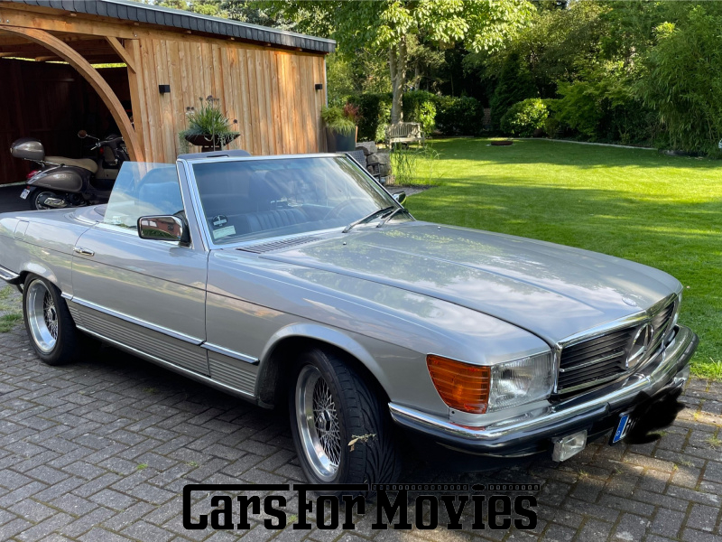 CarsForMovies | Mercedes Benz R107- 280 SL 1985 Deutschland Silber Blau Zivilfahrzeug Cabrio Hamburg 7317 hardtop