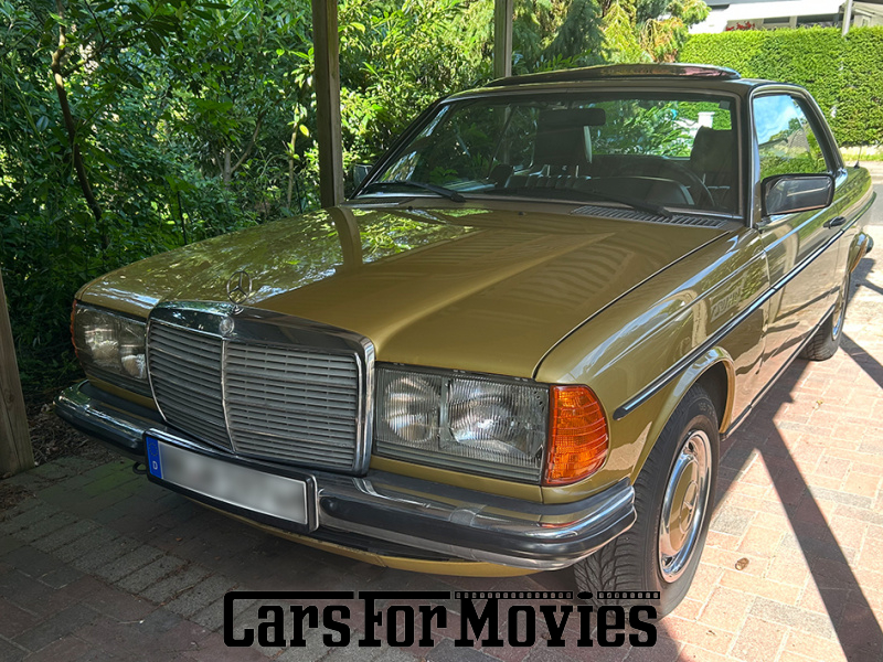 CarsForMovies | Mercedes Benz W123, 230 C 1979 Deutschland Gold Grün Zivilfahrzeug Coupe Hamburg 7338 Schiebedach