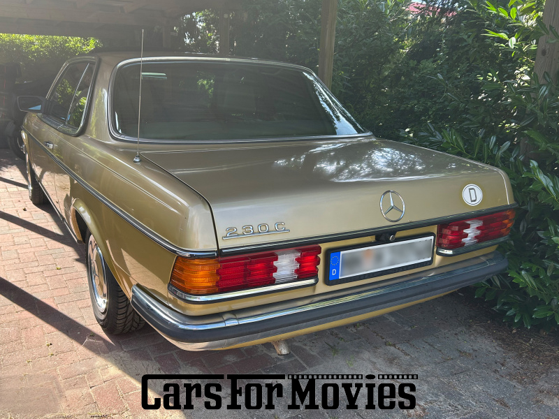 CarsForMovies | Mercedes Benz W123, 230 C 1979 Deutschland Gold Grün Zivilfahrzeug Coupe Hamburg 7338 Schiebedach