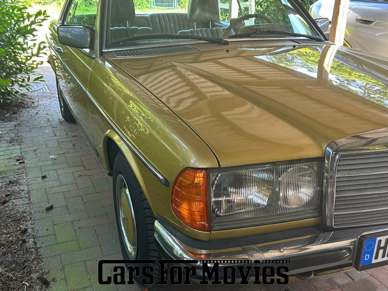 CarsForMovies | Mercedes Benz W123, 230 C 1979 Deutschland Gold Grün Zivilfahrzeug Coupe Hamburg 7338 Schiebedach