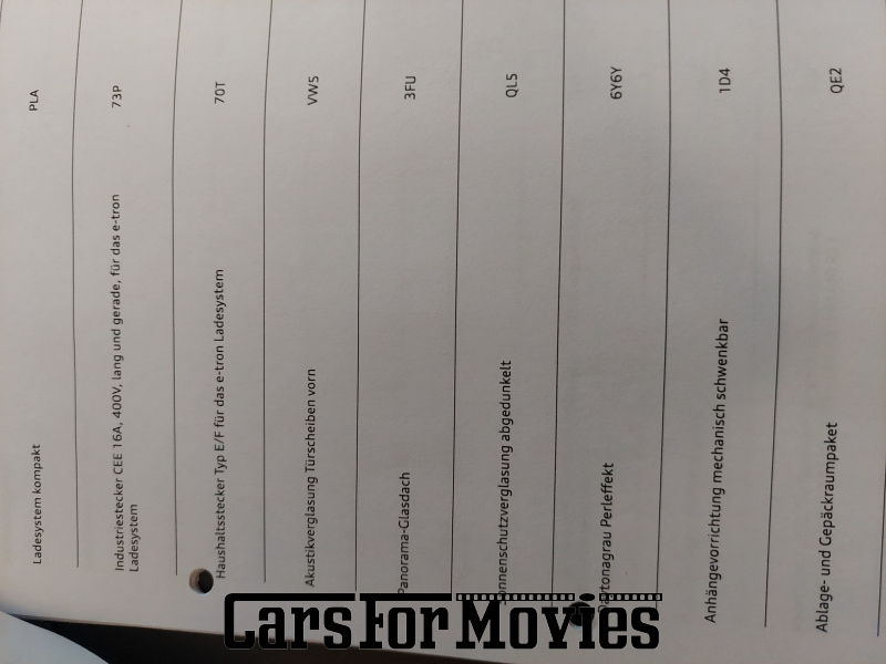 CarsForMovies | Audi Q 6 Sportback e-tron 2025 Deutschland Grau Schwarz Zivilfahrzeug SUV Nordrhein-Westfalen 7516 Schiebedach Anhängerkupplung