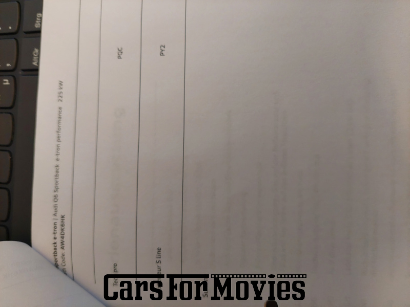 CarsForMovies | Audi Q 6 Sportback e-tron 2025 Deutschland Grau Schwarz Zivilfahrzeug SUV Nordrhein-Westfalen 7516 Schiebedach Anhängerkupplung