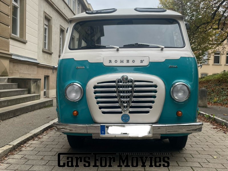 CarsForMovies | Alfa Romeo T10 Romeo2 1963 Italien Türkis Weiß Zivilfahrzeug Bus Baden-Württemberg 7525 kleinbus samba