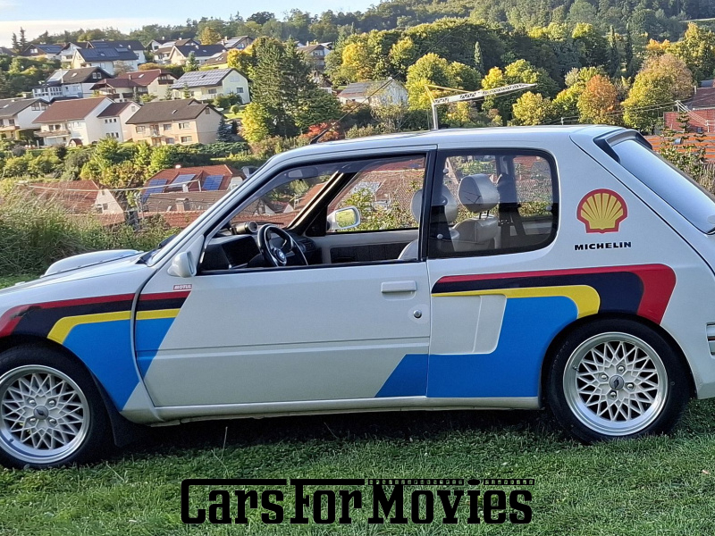 CarsForMovies | Peugeot 205 Gutmann Turbo 8s 1985 Frankreich Weiß Schwarz Einsatzfahrzeug Kleinwagen Baden-Württemberg 7600 tuning rallye motorsport