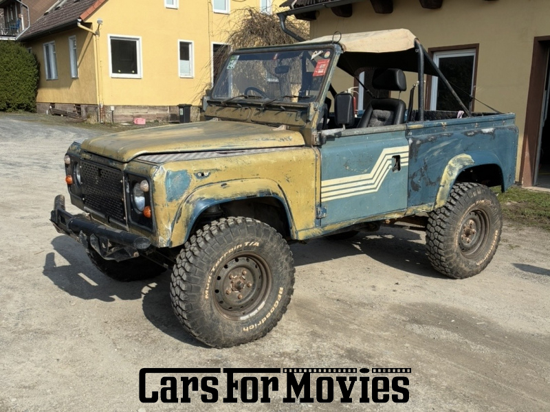 Land Rover Defender (Rechtslenker) 1986 England Gelb Blau Nutzfahrzeug Cabrio DE - Niedersachsen 7666 rhd patina